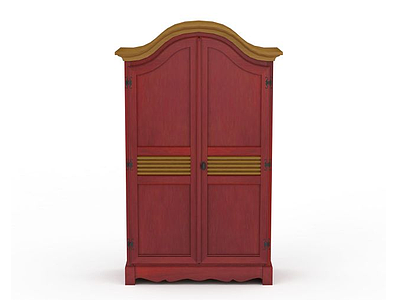 3d红色柜子模型