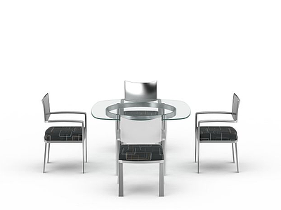 3d艺术餐桌椅免费模型