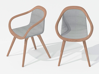 3d休闲舒适木椅模型