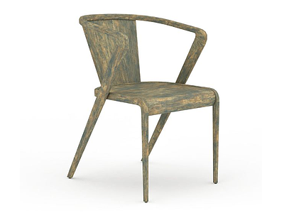 复古单人椅模型3d模型