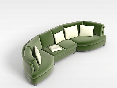 客厅绿色沙发模型3d模型
