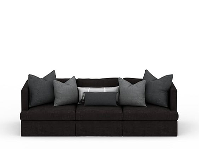 黑色沙发模型3d模型