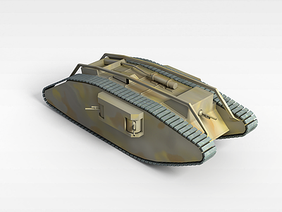 老式坦克模型3d模型