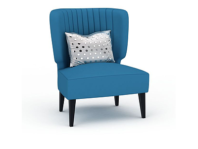 3d蓝色椅子免费模型