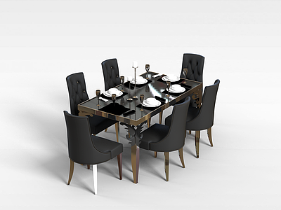 餐厅桌椅模型3d模型