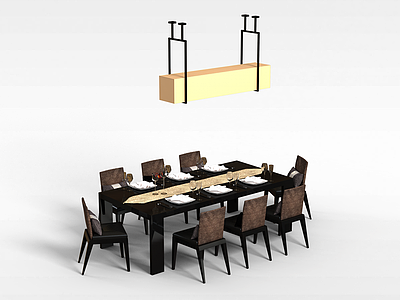 3d<font class='myIsRed'>餐厅</font>桌椅模型