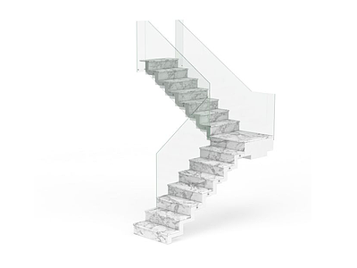 3d石灰楼梯模型