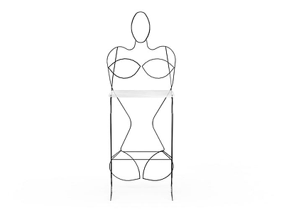 3d创意人体椅子模型