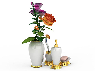 3d卧室花瓶免费模型
