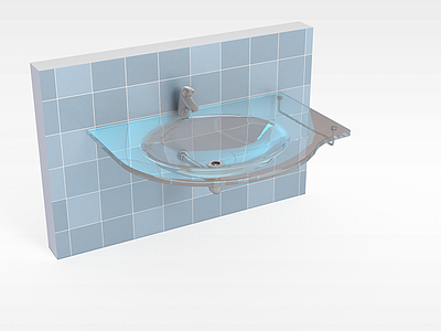 3d玻璃水槽模型