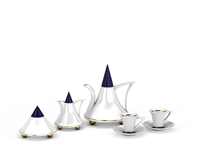 锥形茶具模型3d模型
