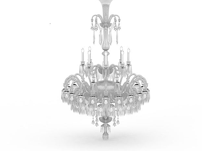 3d水晶蜡烛吊灯免费模型