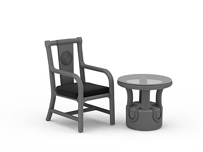 阳台桌椅模型3d模型