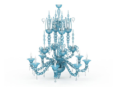 水晶蜡烛吊灯模型3d模型