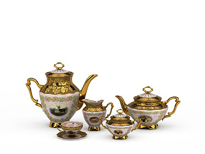 阿拉伯茶具模型3d模型