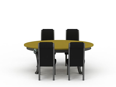3d餐厅桌椅模型