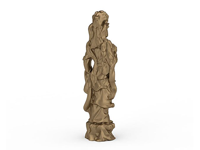3d观音菩萨雕像免费模型