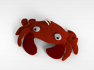 3d螃蟹毛绒玩具模型