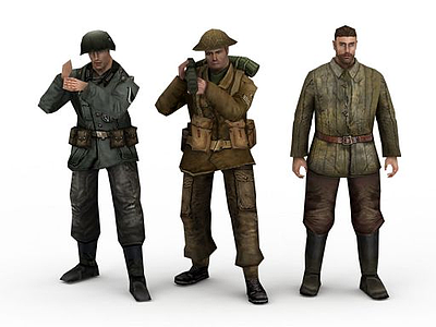 二战军人模型