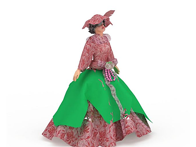 外国玩具娃娃模型3d模型