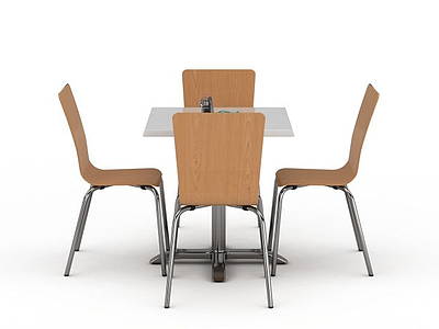 麦当劳桌椅模型3d模型