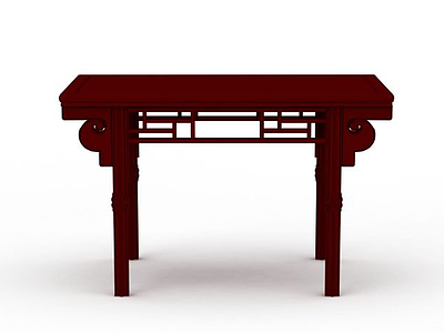 中式桌子模型3d模型