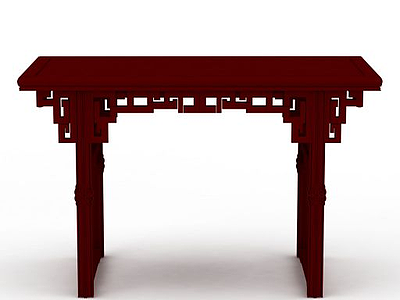 3d中式红<font class='myIsRed'>木桌子</font>免费模型