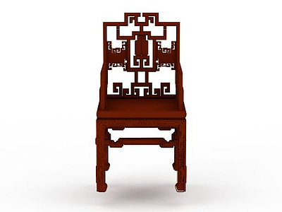 3d实<font class='myIsRed'>木椅子</font>模型