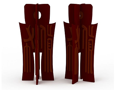 3d红木装饰品模型