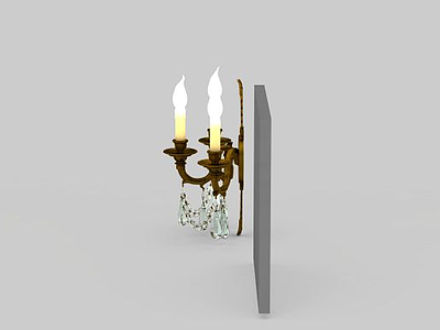 3d蜡烛壁灯免费模型