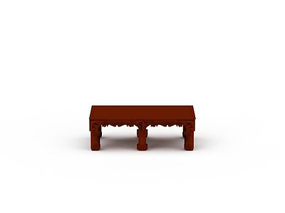 3d红木桌子模型