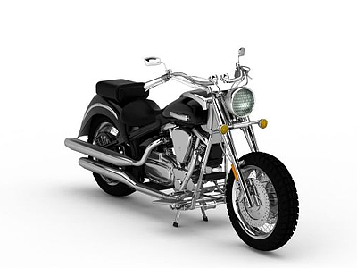 时尚摩托车模型3d模型