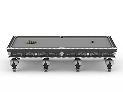 花式9球台球桌模型3d模型