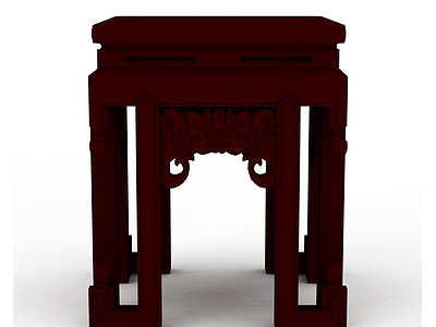 3d红木椅子模型