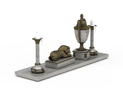 欧式蜡烛台模型3d模型