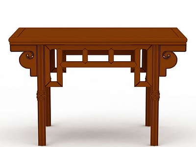 实木桌子模型3d模型
