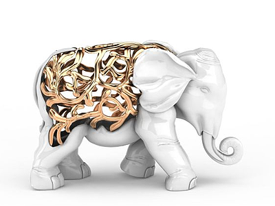 大象装饰品模型3d模型