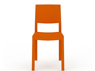 3d橘<font class='myIsRed'>色</font>椅子模型