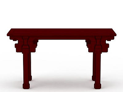 中式桌子模型3d模型
