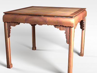 实木桌子模型