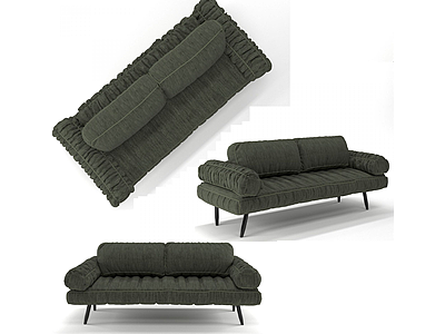 3d绿翠休闲沙发模型