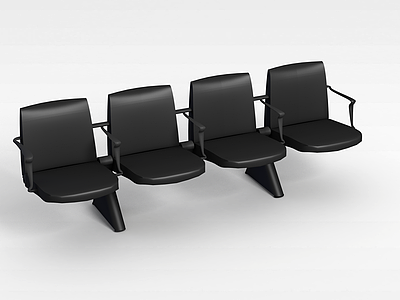 简约排椅模型3d模型