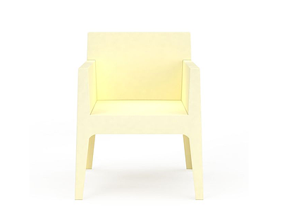 米黄色椅子模型3d模型