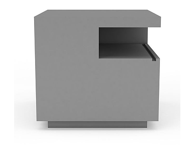 灰色边柜模型3d模型