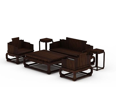 3d客厅桌椅免费模型