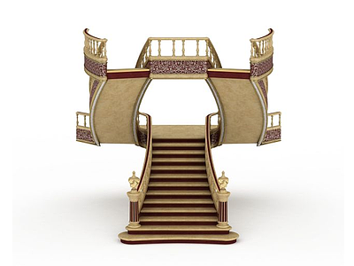 3d别墅楼梯免费模型
