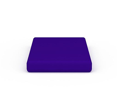 3d紫色双人床免费模型