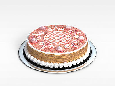 圆形蛋糕模型3d模型