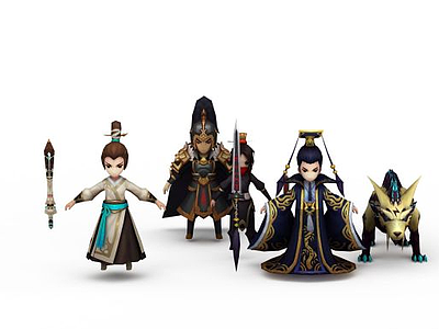 3d皇帝游戏人物模型