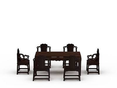 古典桌椅模型3d模型